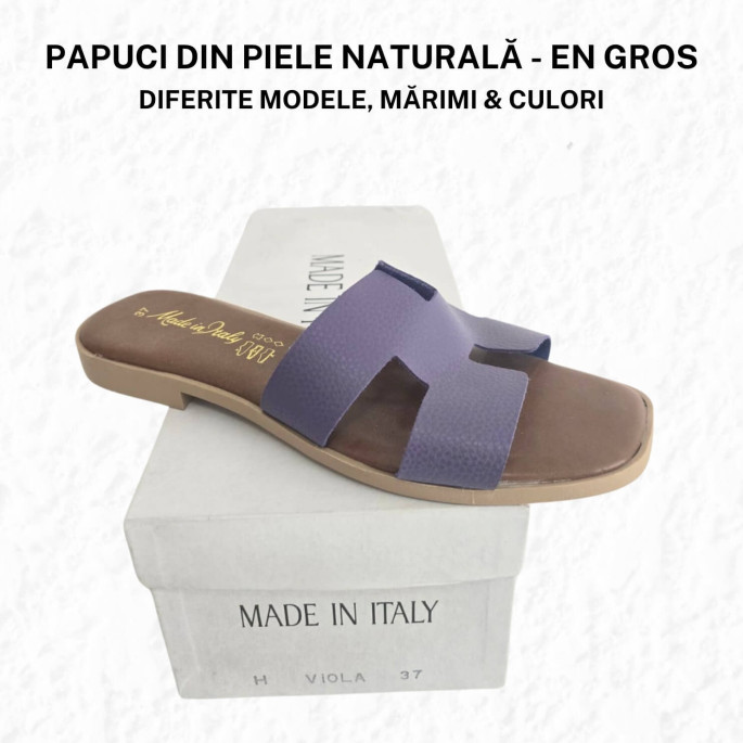 Papuci de damă din piele naturală