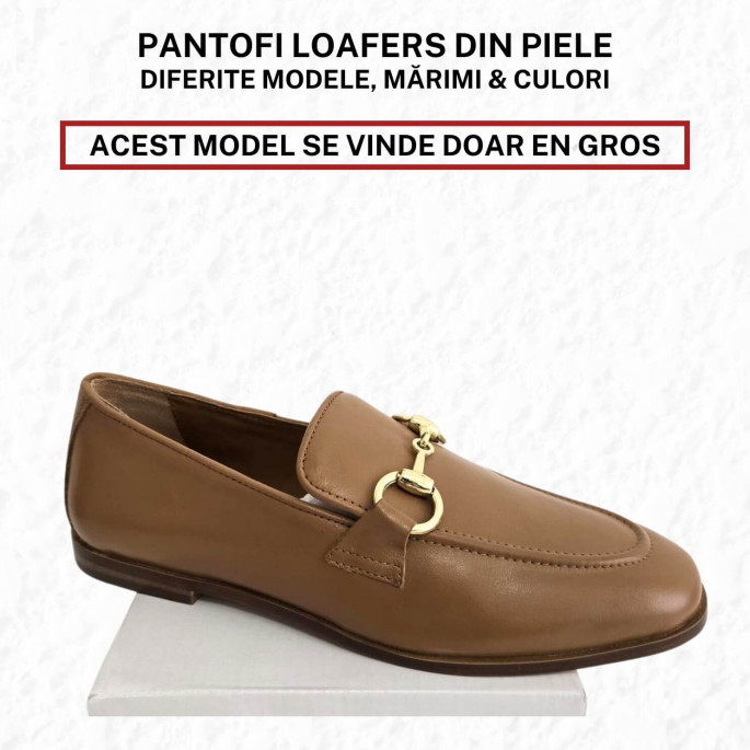 Pantofi de damă tip LOAFERS, din piele
