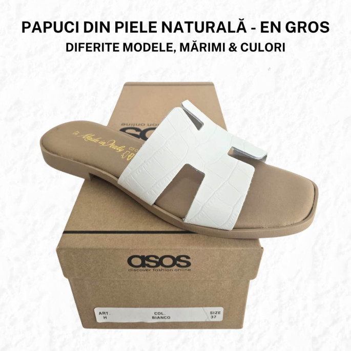 Papuci de damă din piele naturală
