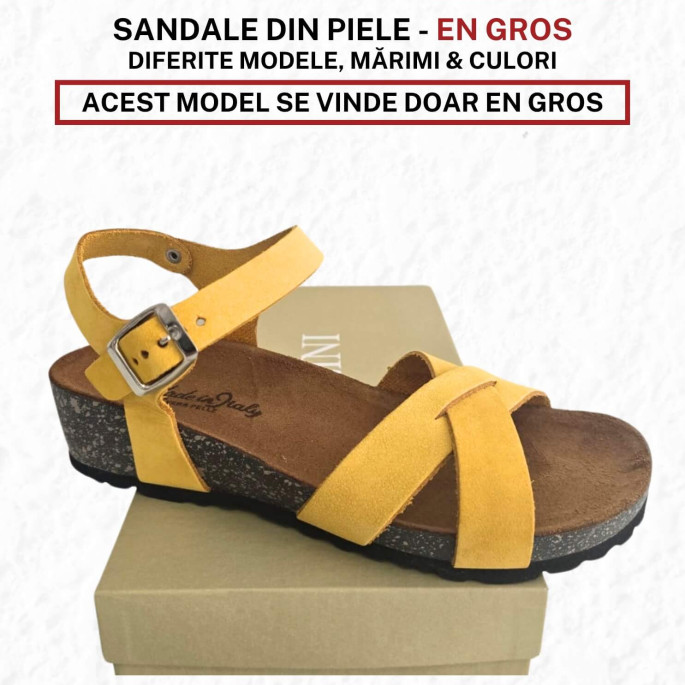 Sandale de damă, din piele