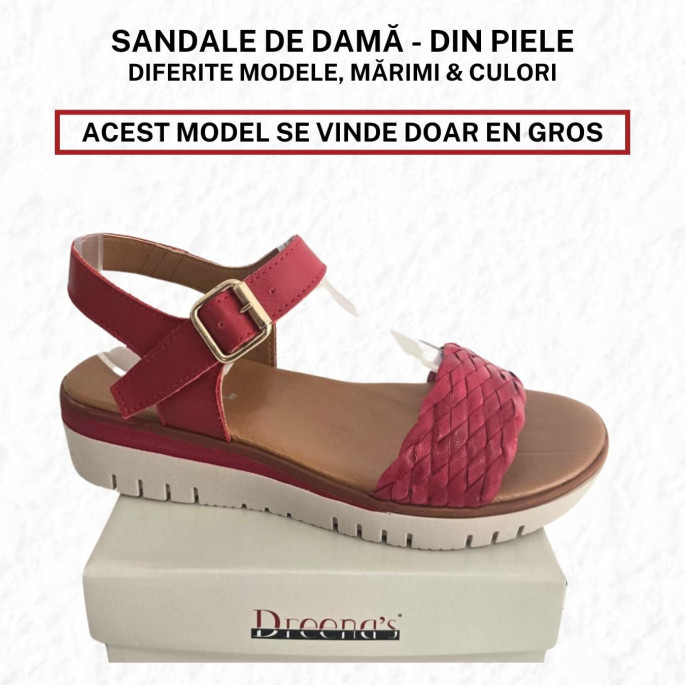 Sandale de damă din piele