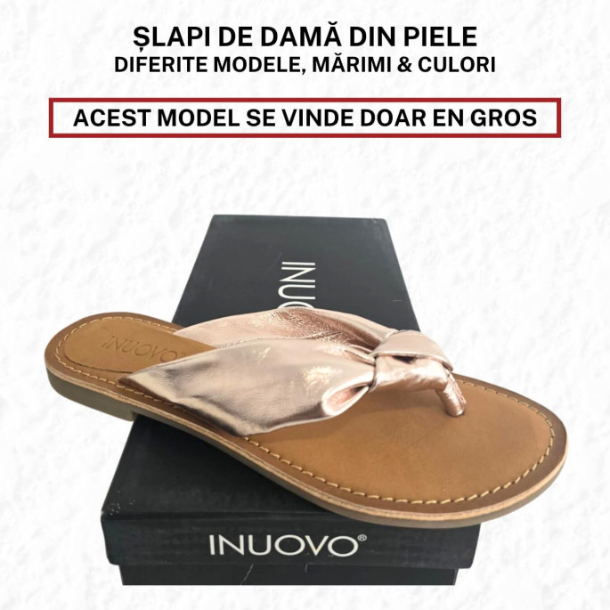 Șlapi de damă, din piele