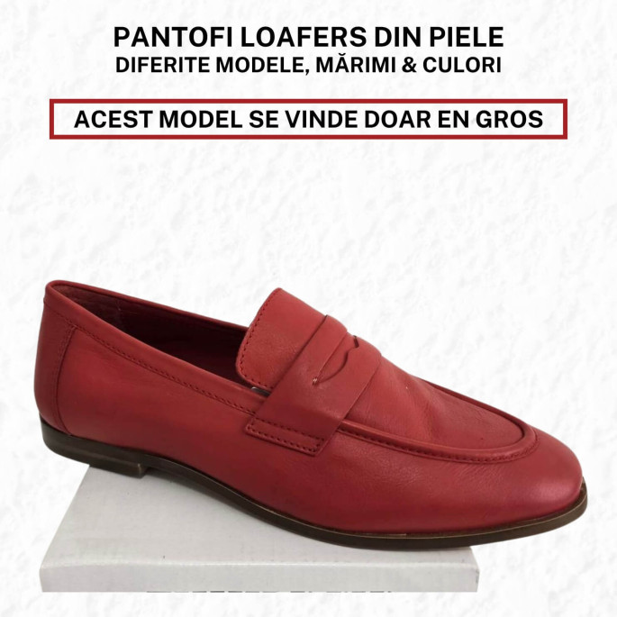 Pantofi de damă tip LOAFERS, din piele