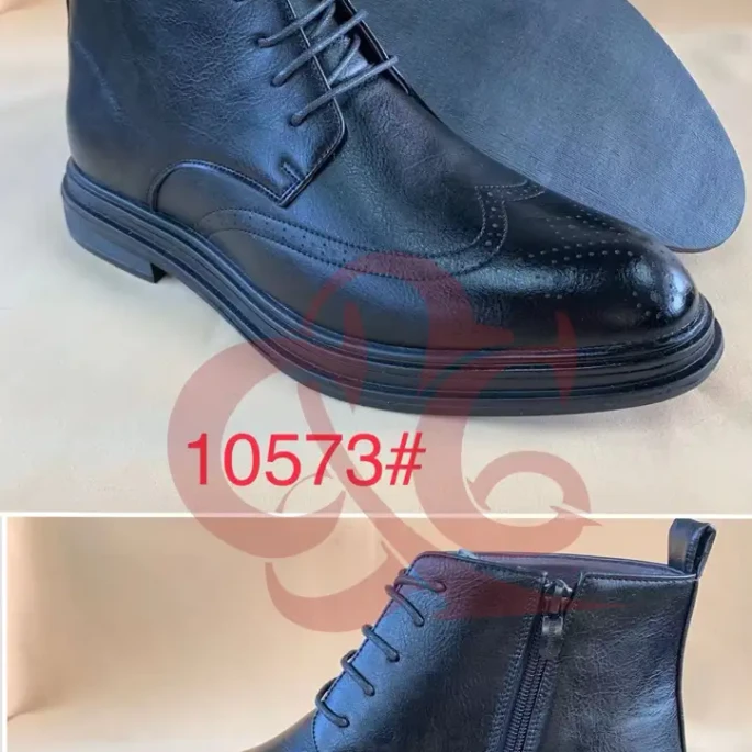 Ghete piele barbat, captusite. Culori: negru