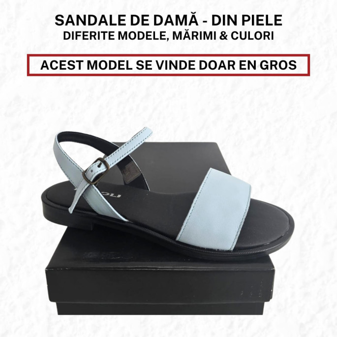 Sandale de damă, din piele, EN GROS