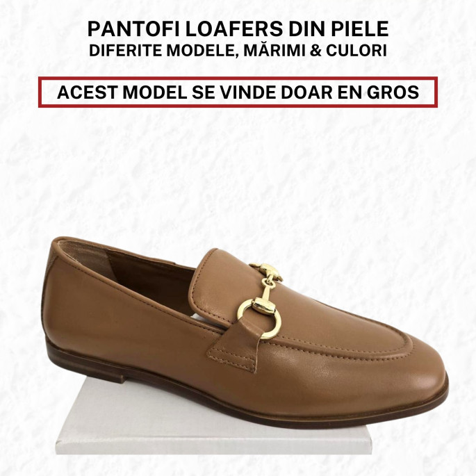 Pantofi de damă tip LOAFERS, din piele - model L3