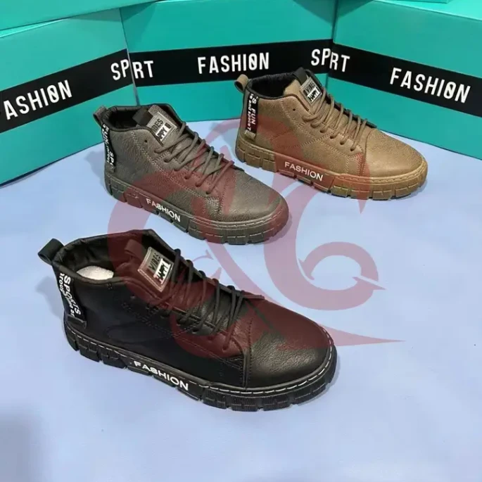 Pantofi sport barbat din piele naturala. Culori: negru, gri, maro